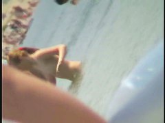 Voyeur beach nudity with hot teen babes topless