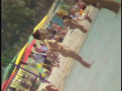 Voyeur beach nudity with hot teen babes topless