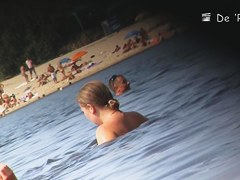 Hidden cam at the beach records nudist life moments