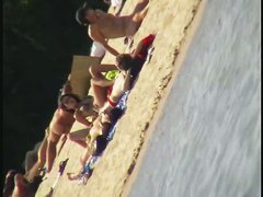 Hidden voyeur camera takes a look around the beach