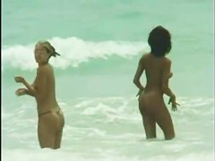 Several fit foxy ladies on a nudist beach, big boobs, big ass porno