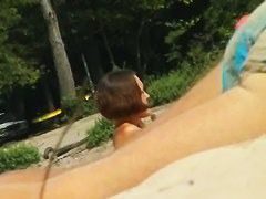 Beach Nudist Porno Hot Tanned Ass Tanned And Shaved Tight Pussy