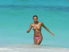 Nude beach hidden cam shoots the sexiest tan oiled bodies
