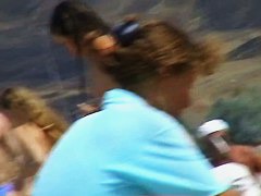 Free nudist beach avi of a crowd of naked people