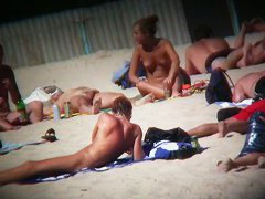 Sexy whores with awesome boobs and asses on the beach