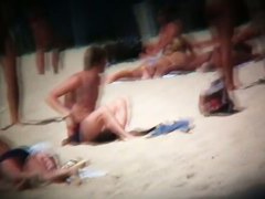 Sexy whores with awesome boobs and asses on the beach