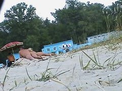 Gorgeous blonde babes caught at the beach by hidden cam