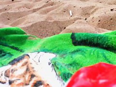 Naked valley at the nudist beach with girls and audlts