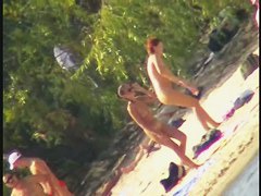 Thin and fit girls on the nude beach voyeur video