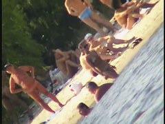 Thin and fit girls on the nude beach voyeur video