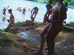 Hidden cam video taken while strolling through a nudist beach