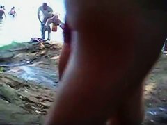 Hidden cam video taken while strolling through a nudist beach