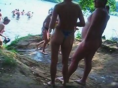Hidden cam video taken while strolling through a nudist beach