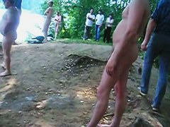 Hidden cam video taken while strolling through a nudist beach