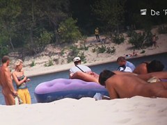 Every detail of beach nudist girl