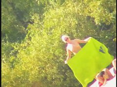 College nudist sluts on hidden beach voyeur vid