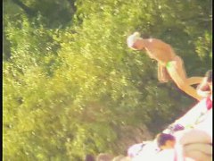 College nudist sluts on hidden beach voyeur vid