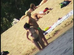 College nudist sluts on hidden beach voyeur vid