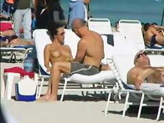 Hot naked booty and big boobs on the nudist beach
