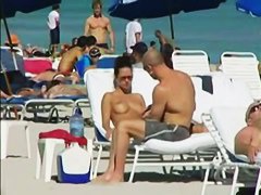 Hot naked booty and big boobs on the nudist beach