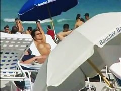 Hot naked booty and big boobs on the nudist beach