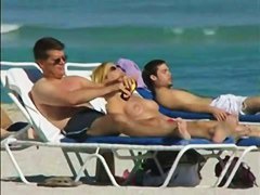 Hot naked booty and big boobs on the nudist beach