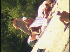 Naked bimbos at the beach on beach voyeur spy cam video