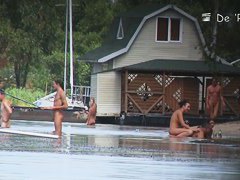 Cute amateur blonde teens beach voyeur vid