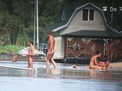 Cute amateur blonde teens beach voyeur vid