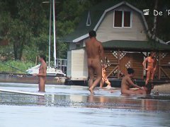 Cute amateur blonde teens beach voyeur vid