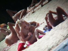 Nudist beach voyeur cannot get enough of a sexy blonde