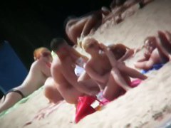 Nudist beach voyeur cannot get enough of a sexy blonde