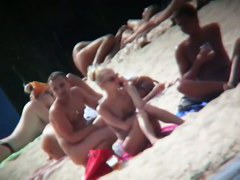 Nudist beach voyeur cannot get enough of a sexy blonde