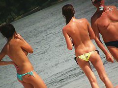 Beach voyeur video full of sweet natural tits goodness