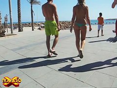 Perfect shape blonde girl on the nude beach voyeur video