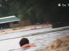 Beach spy cam catching the nude bodies of resting people