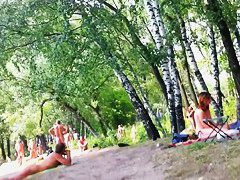 This beach is full with nude babes, boobies and asses