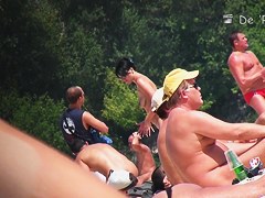 Voyeur beach shots of amateur people sunbathing nude