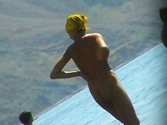 Skillful voyeur smuggled a camera to a nudist beach