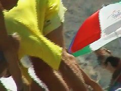 Skillful voyeur smuggled a camera to a nudist beach