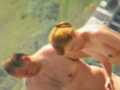 Beach voyeur hunting attractive nudist cooling in the sea