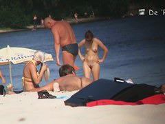 Young amateur nudist beach voyeur video