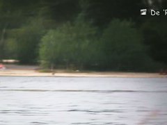 Hot blokes and sexy chicks tanning their bodied on the nudist beach