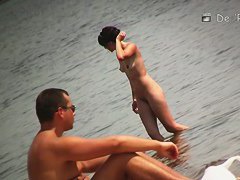 Real beach voyeur video with sexy European babes