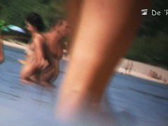 A stirring nude beach voyeur video