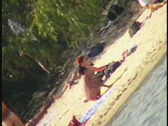 My beach spy cam video of a cute redhead coming out of the water