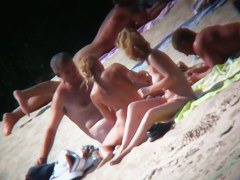 A thrilling nude beach voyeur spy cam video