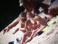 A thrilling nude beach voyeur spy cam video