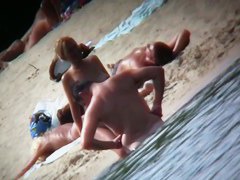 Nude beach voyeur catches a hot busty blonde showing off