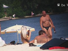Amateur fems with nude tits and cunts on beach voyeur movie